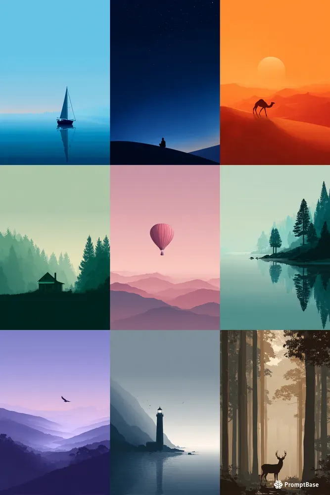 Gradient Nature Illustrations - Пример 5