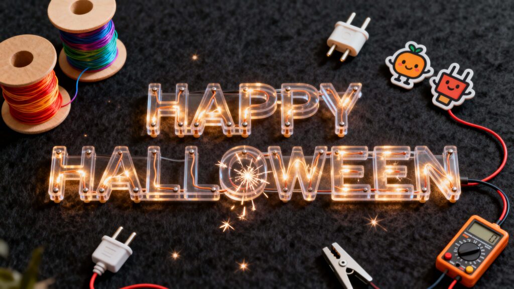 Acrylic HAPPY HALLOWEEN LED Lettering Scene - Пример 1