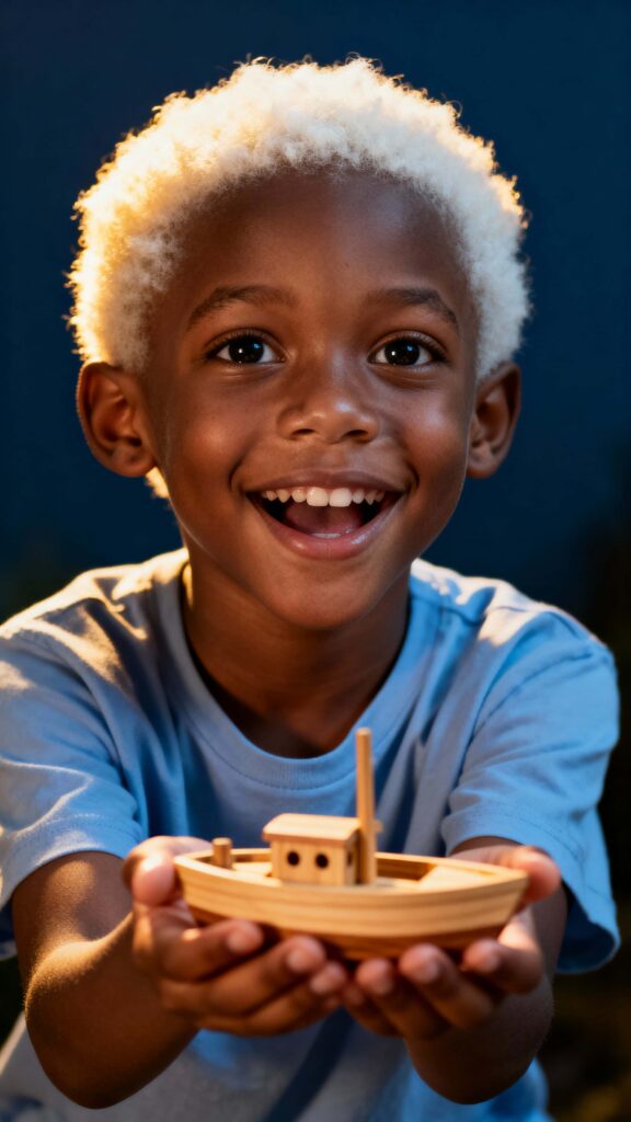 Afro Caribbean boy with albinism portrait - Пример 1