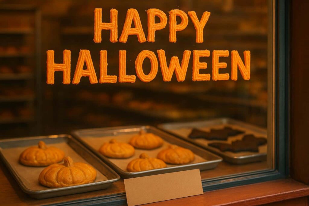Bakery window with Halloween frosting - Пример 1