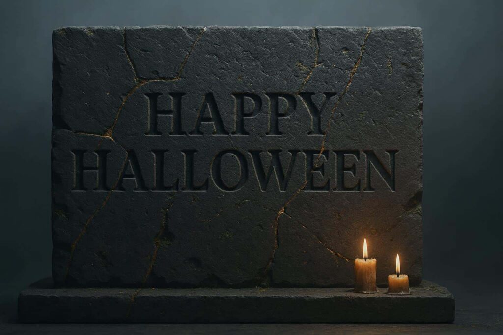 Basalt HAPPY HALLOWEEN Chiseled Letters - Пример 1