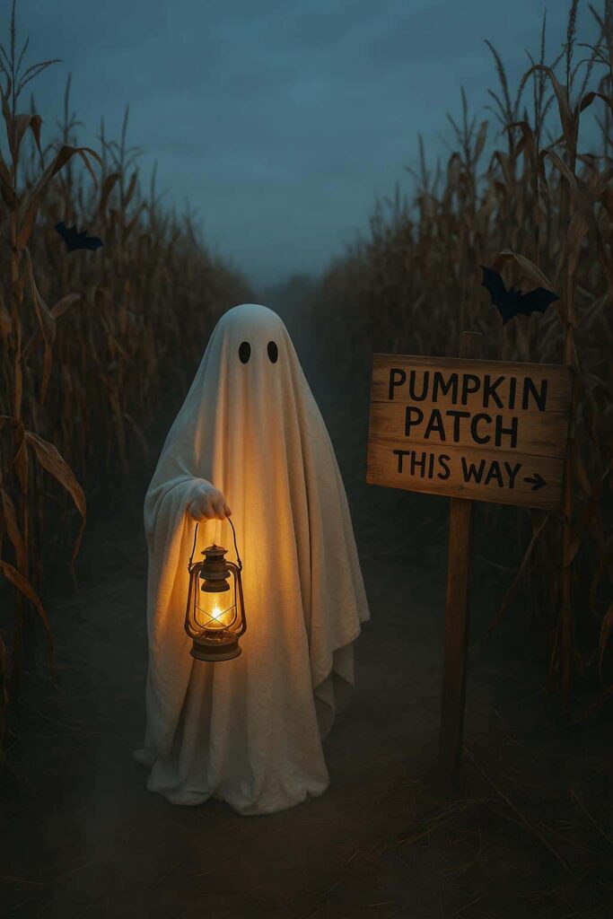 Bedsheet Ghost at Corn-maze Fork - Пример 1