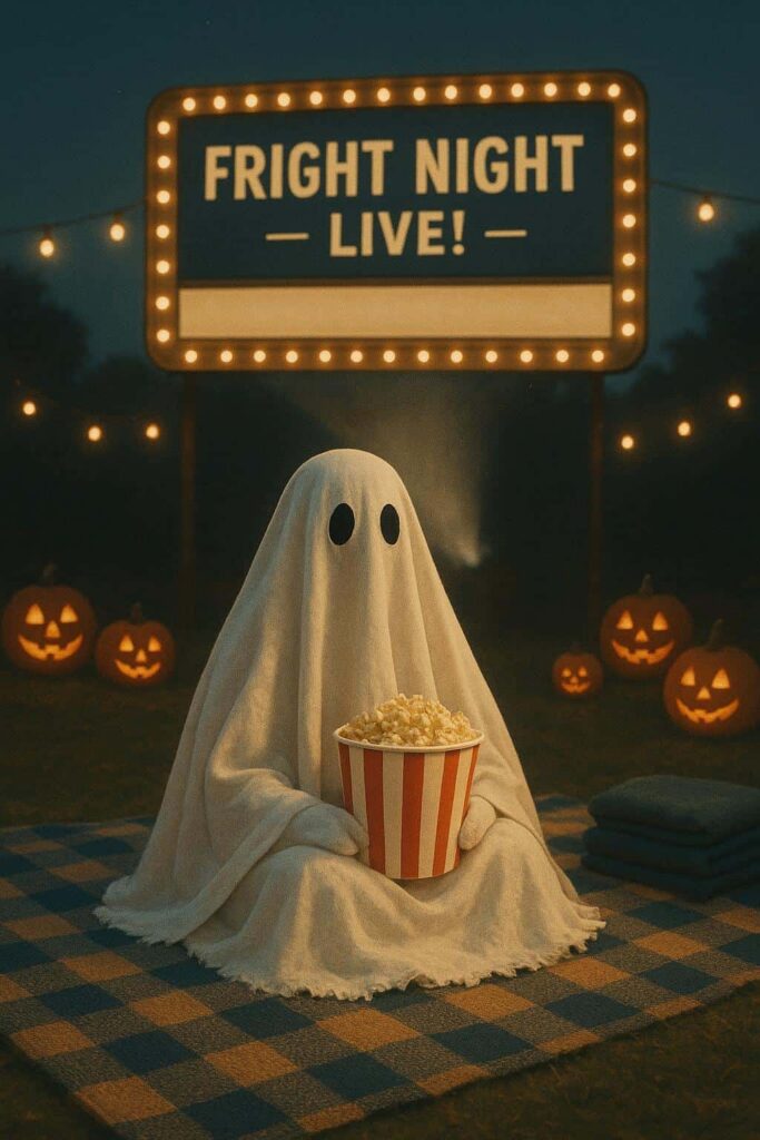 Bedsheet Ghost at Outdoor Movie Night - Пример 1
