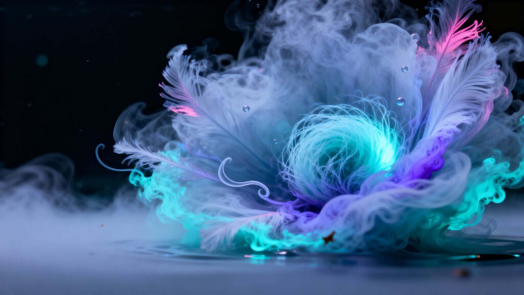 Bioluminescent Ink Plume in Water - Пример 1