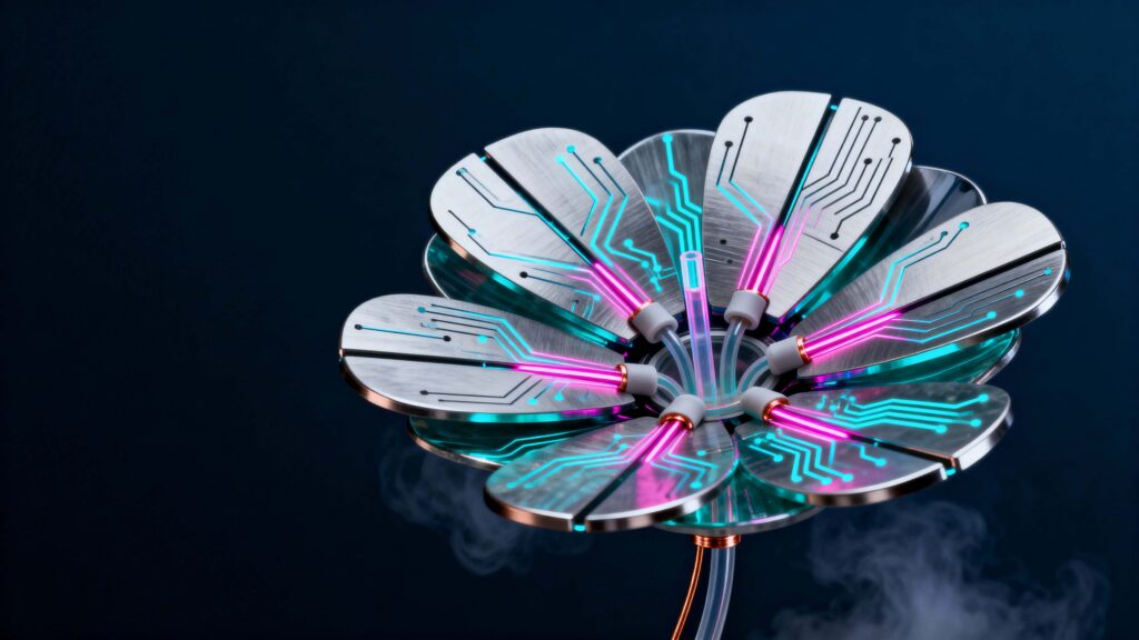 Biotech flower with mechanical petals - Пример 1