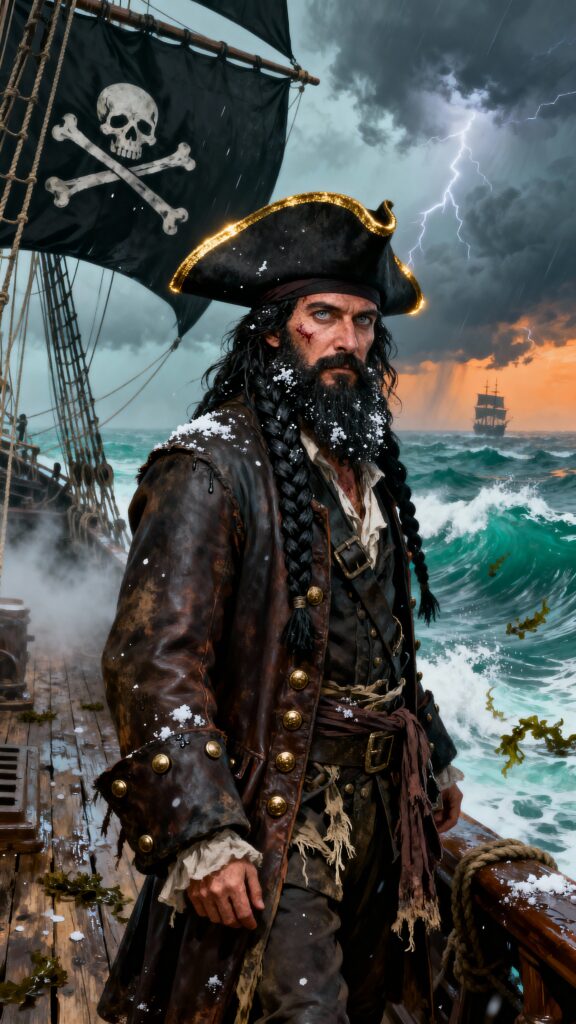 Blackbeard at Sea — Hyper-Realistic Portrait - Пример 1