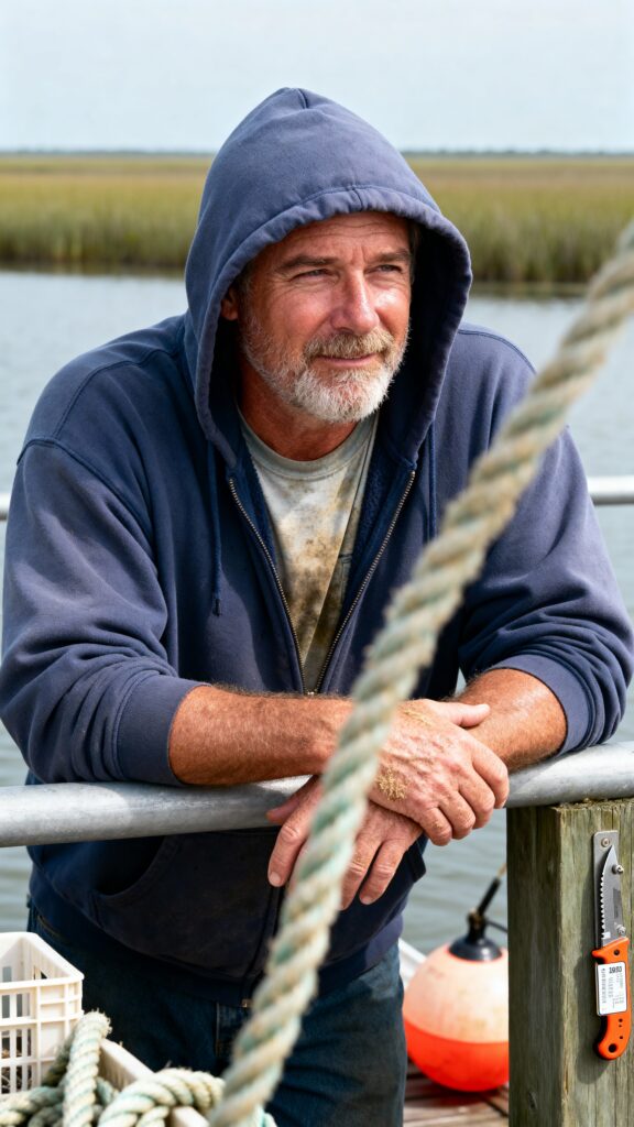 Caleb shrimp-boat captain half-body portrait - Пример 1