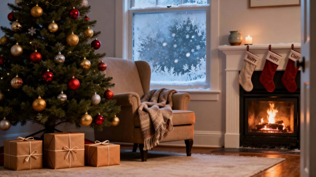 Christmas living room on Christmas Eve - Пример 1