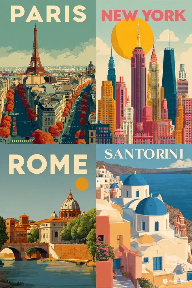 Винтажный туристический плакат - Пример 1