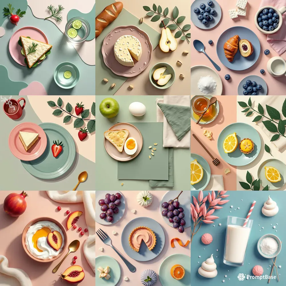 Плоские тарелки для пикника в пастельных тонах - Пример 1