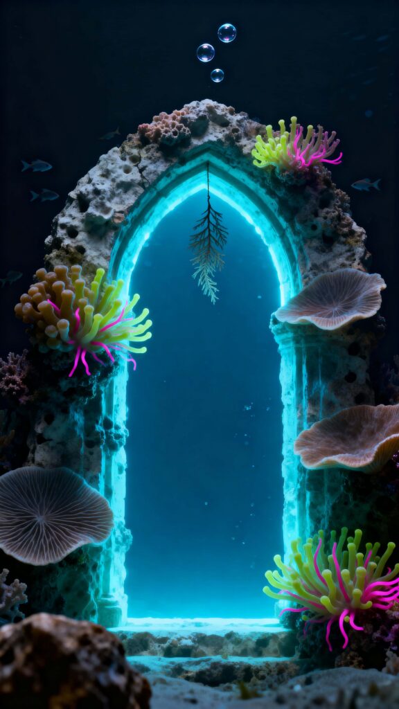 Coral Arch Glowing Reef Portal Vertical Study - Пример 1