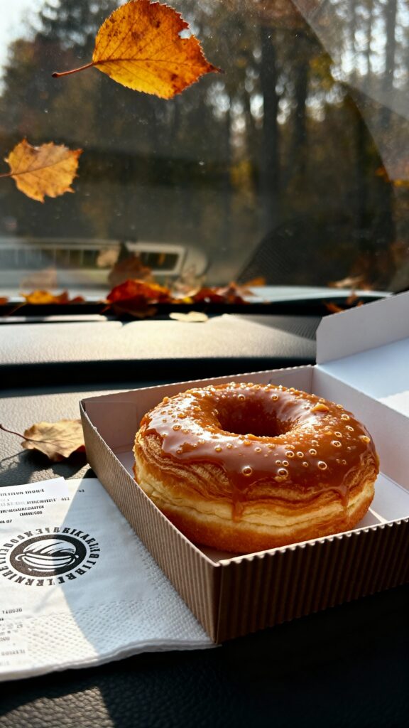 Cronut in Bakery Box on Seat - Пример 1