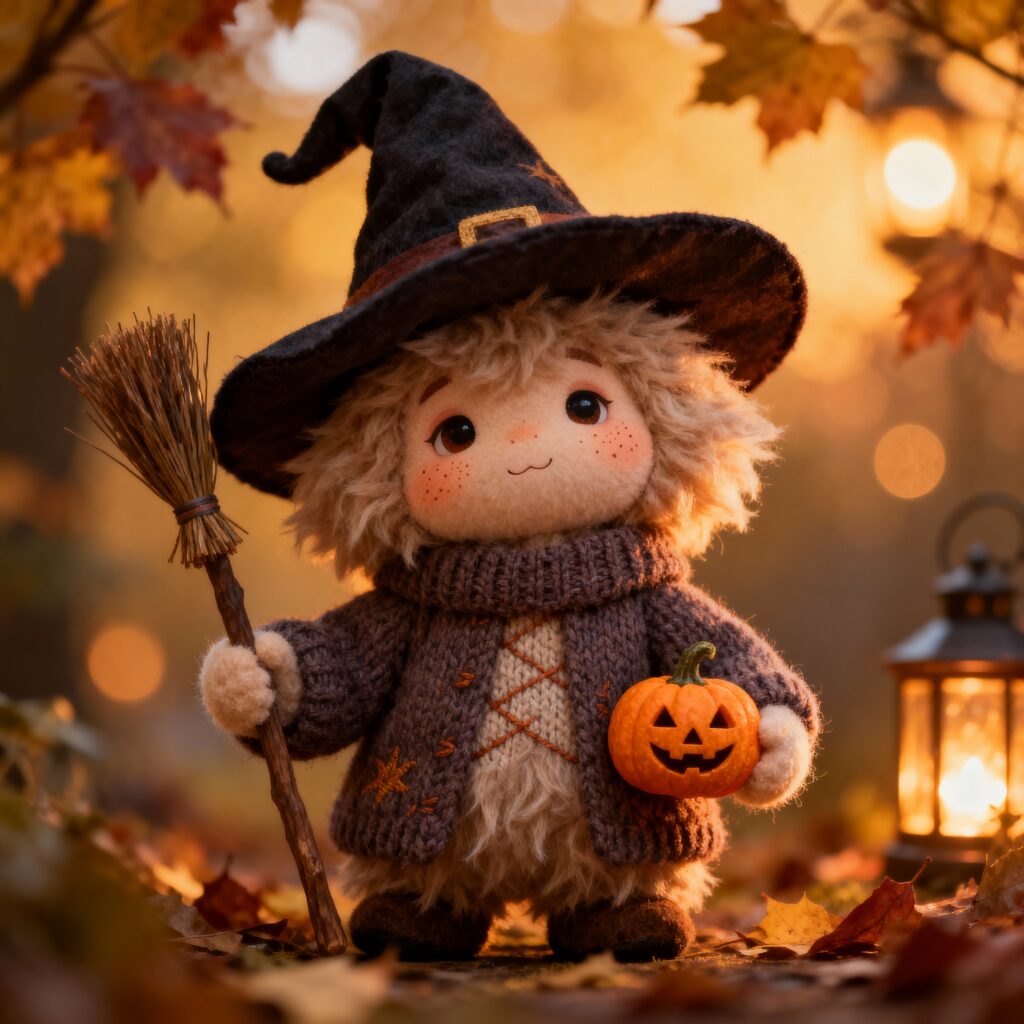 Cute Fluffy Witch — Halloween Creative Photography - Пример 1
