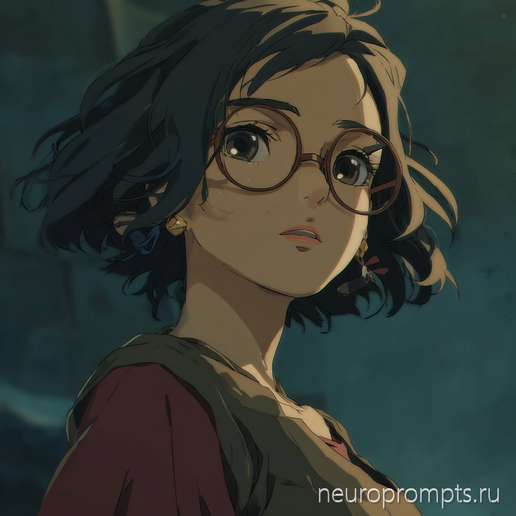 Девушка в очках —sref 2131889852 - Пример 3