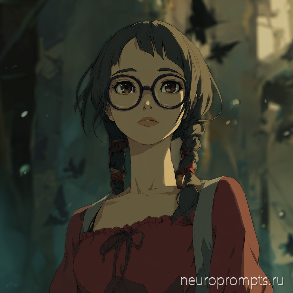 Девушка в очках —sref 2131889852 - Пример 2