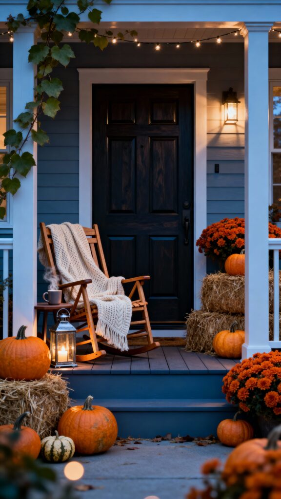 Doorway autumnal porch seasonal display - Пример 1
