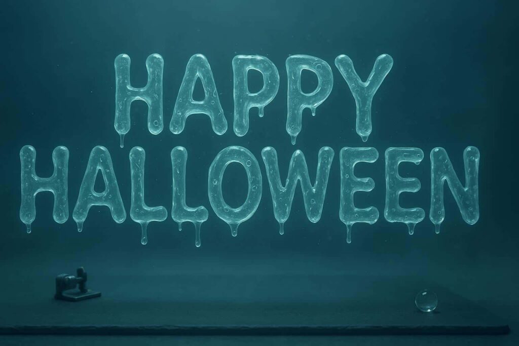 Ectoplasmic Slime Halloween Lettering Sculpture - Пример 1