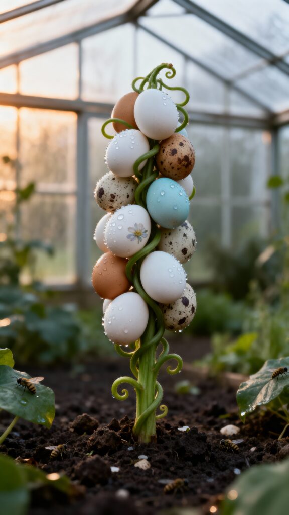egg-clustered garden stalk - Пример 1