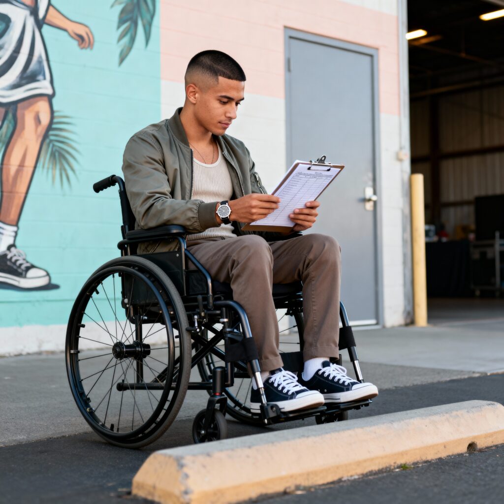 Event producer in wheelchair, Oakland - Пример 1