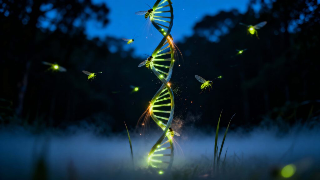 Firefly Double-Helix Spiral in Clearing - Пример 1