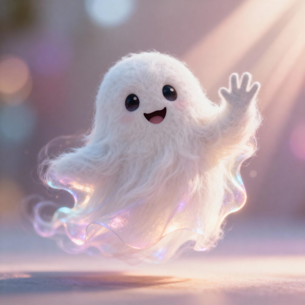 Fluffy Ghost Portrait - Пример 1