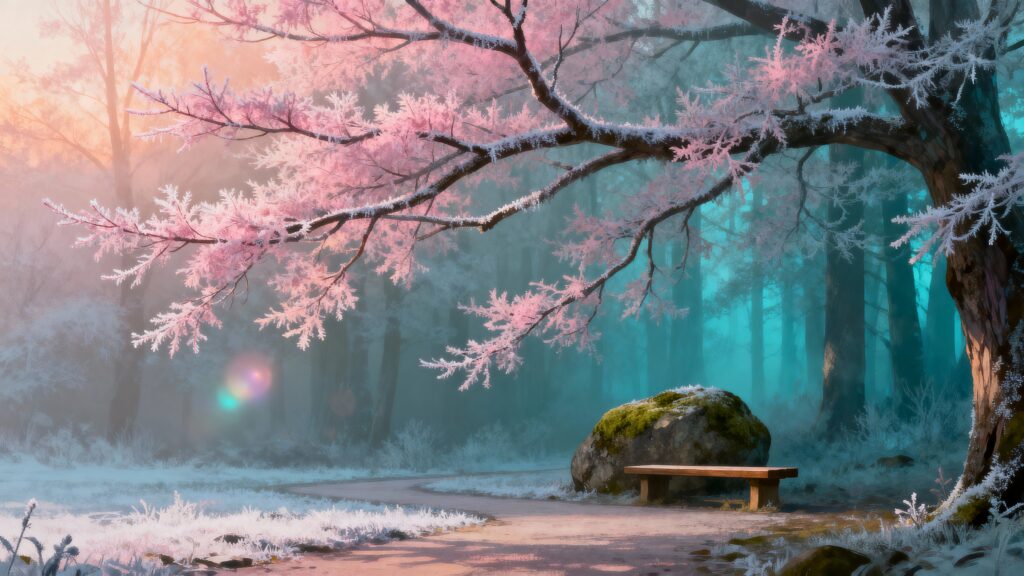 Forest dream scene in pastel pink frosting - Пример 1