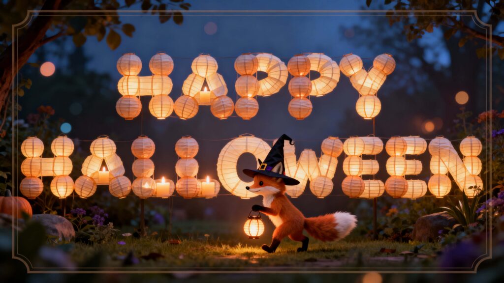 Fox kit with lantern-letter display - Пример 1