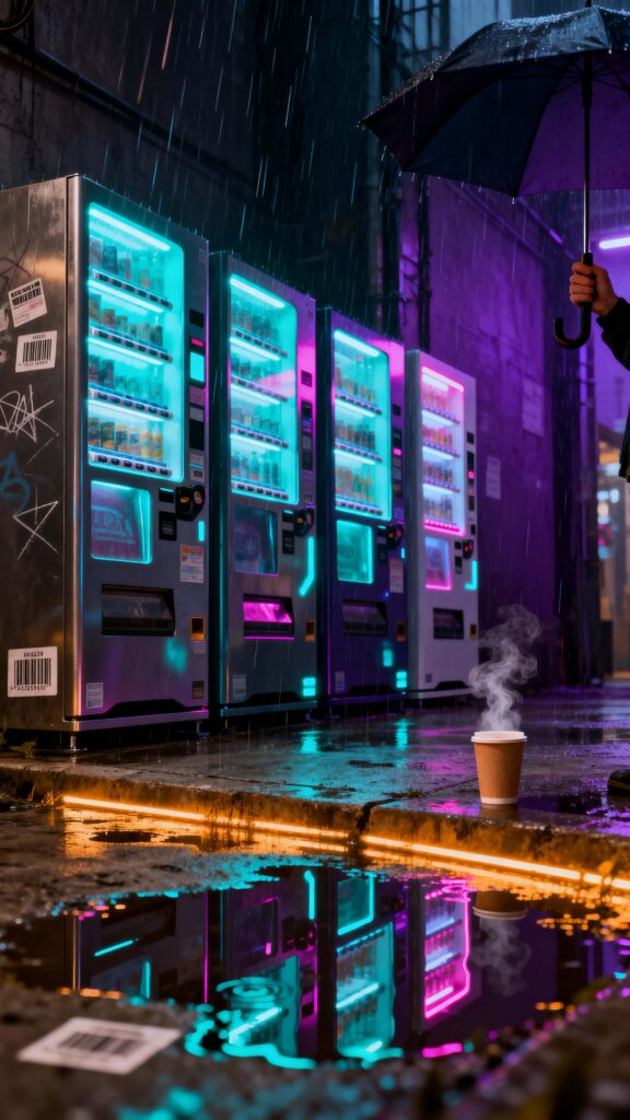 Futuristic vending machines glowing - Пример 1