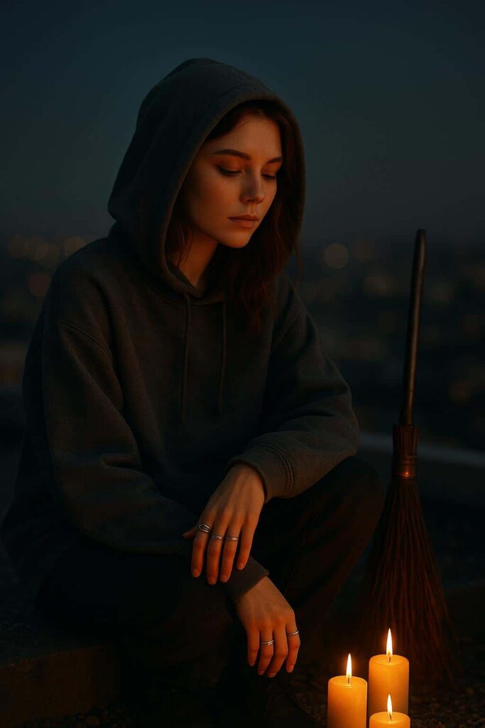 Gen-Z witch by candlelight hoodie - Пример 1