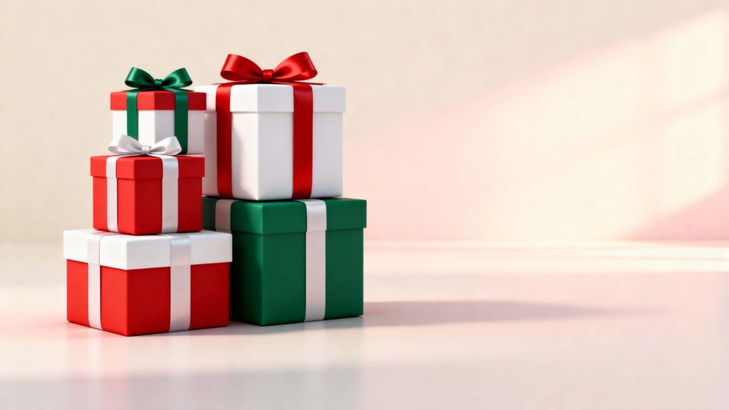 Gift Boxes Left Cluster on Cream-Blush - Пример 1