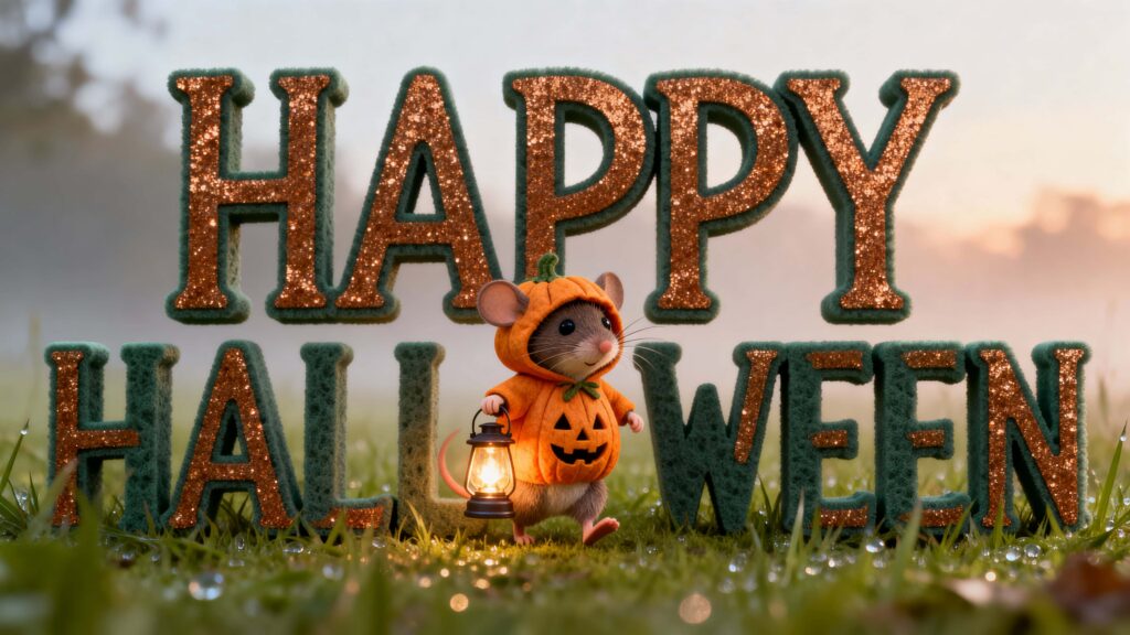 Happy Halloween foam-letter diorama scene - Пример 1