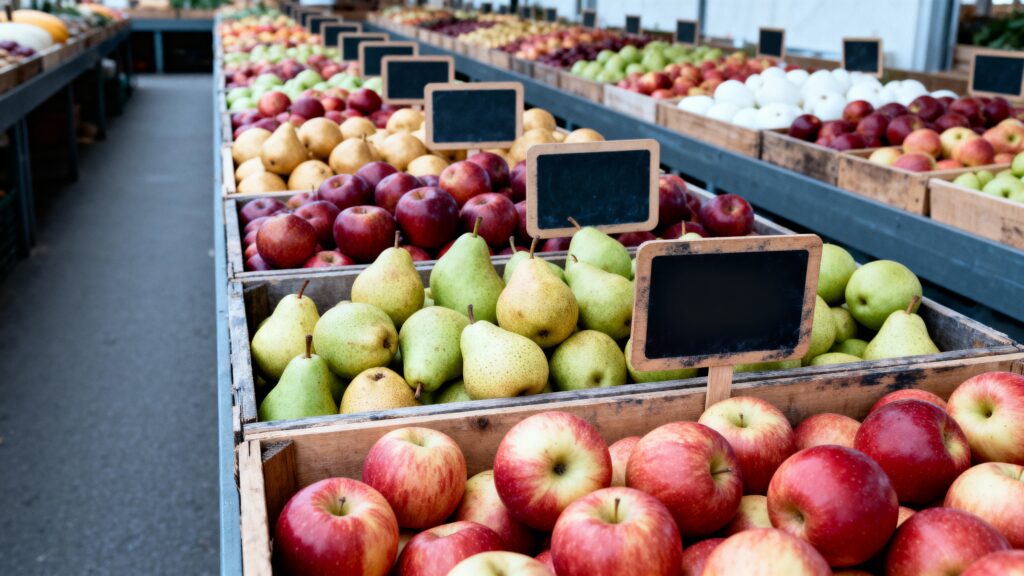 Harvest Apples and Pears Market Display - Пример 1
