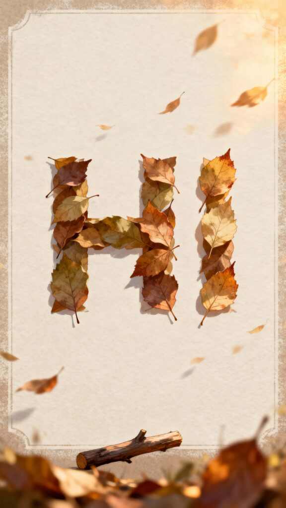 HI formed by falling autumn leaves - Пример 1
