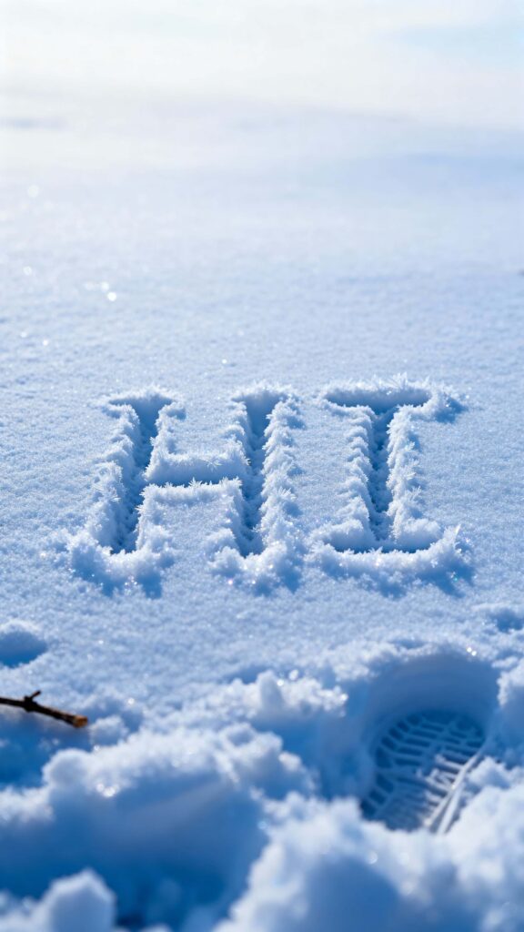 HI in Snow on Frosted Surface - Пример 1