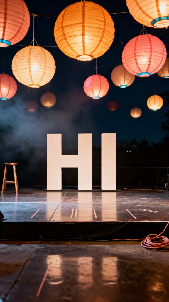HI Text in Lantern-lit Portrait - Пример 1