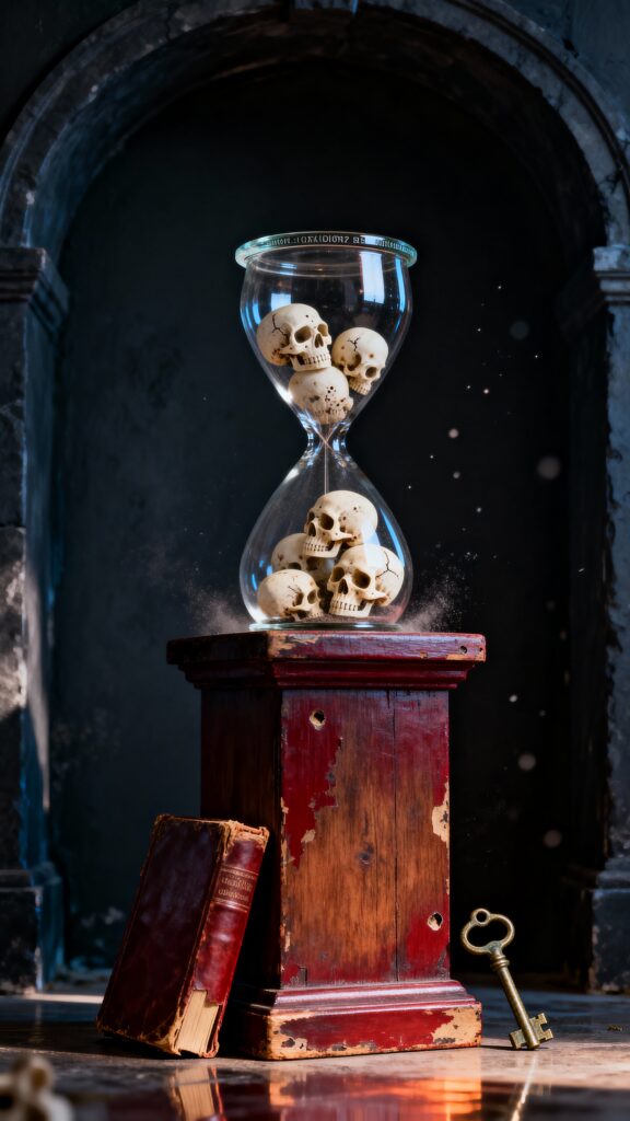 Hourglass Filled with Human Skulls - Пример 1