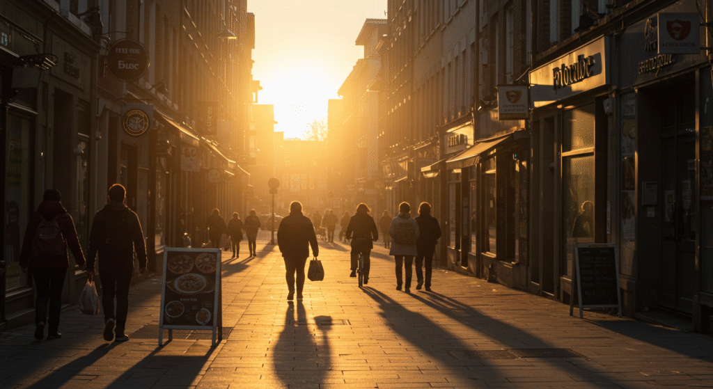 Промпт утреннего города - Пример 3
