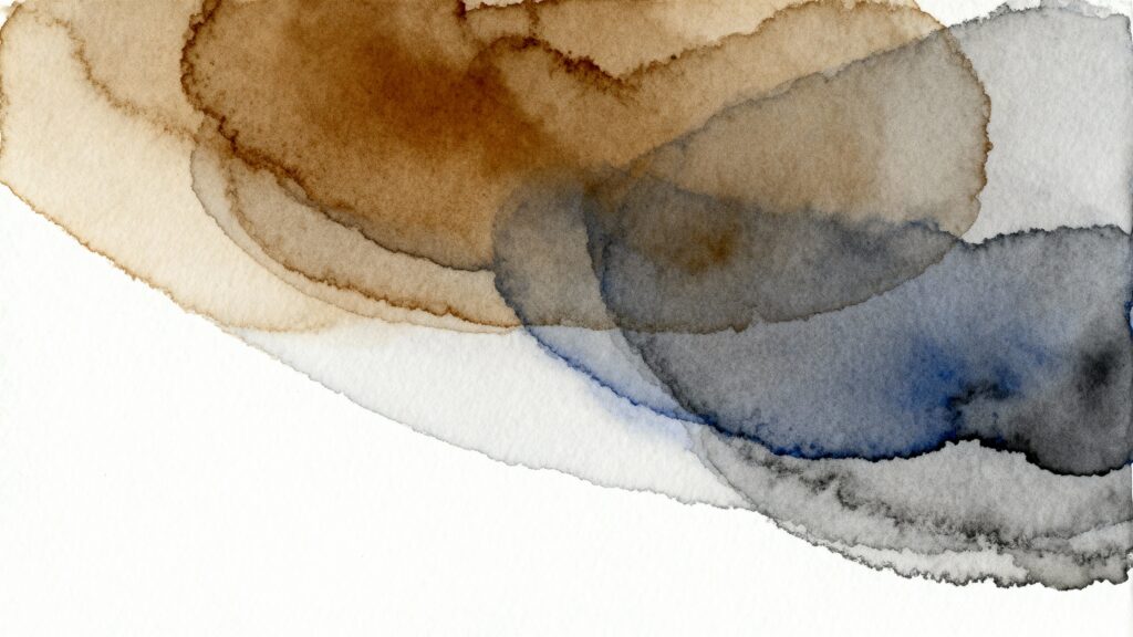 Ink-wash watercolor study with quiet margins - Пример 1