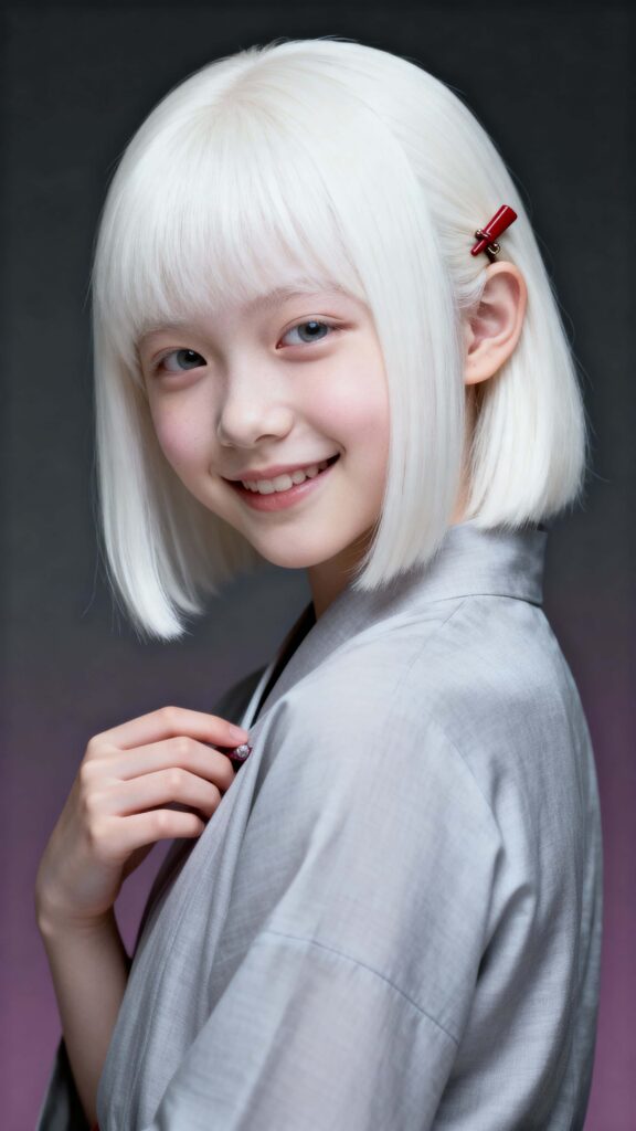 Japanese girl with albinism portrait - Пример 1