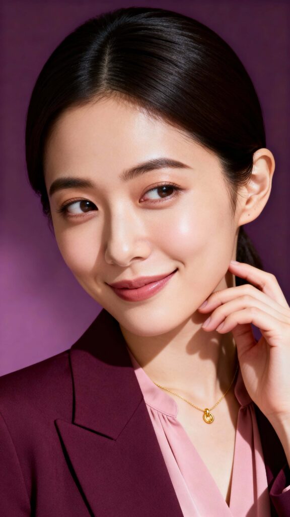 Japanese woman studio portrait intimate gaze - Пример 1