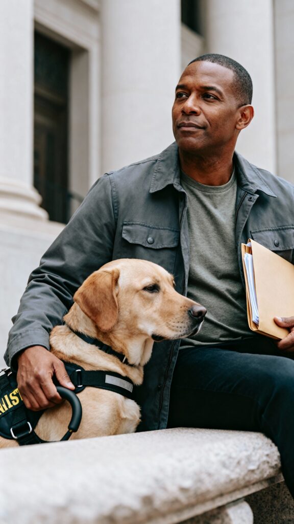 Jared, Black Army Veteran Half-Body Portrait - Пример 1