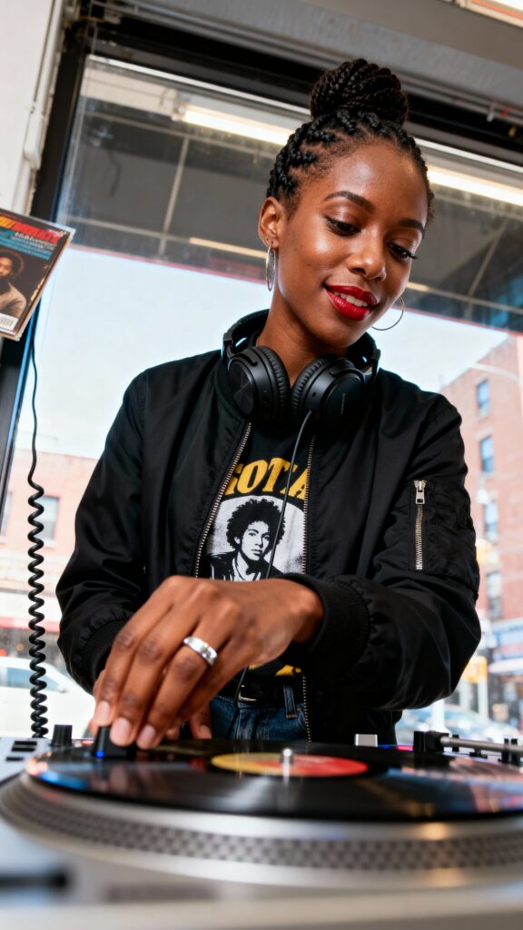 Keisha DJ in Brooklyn, half-body - Пример 1