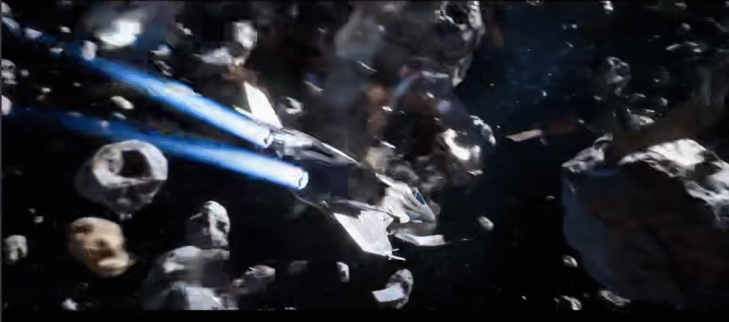 Промпт для видео полет космического корабля - Пример 1