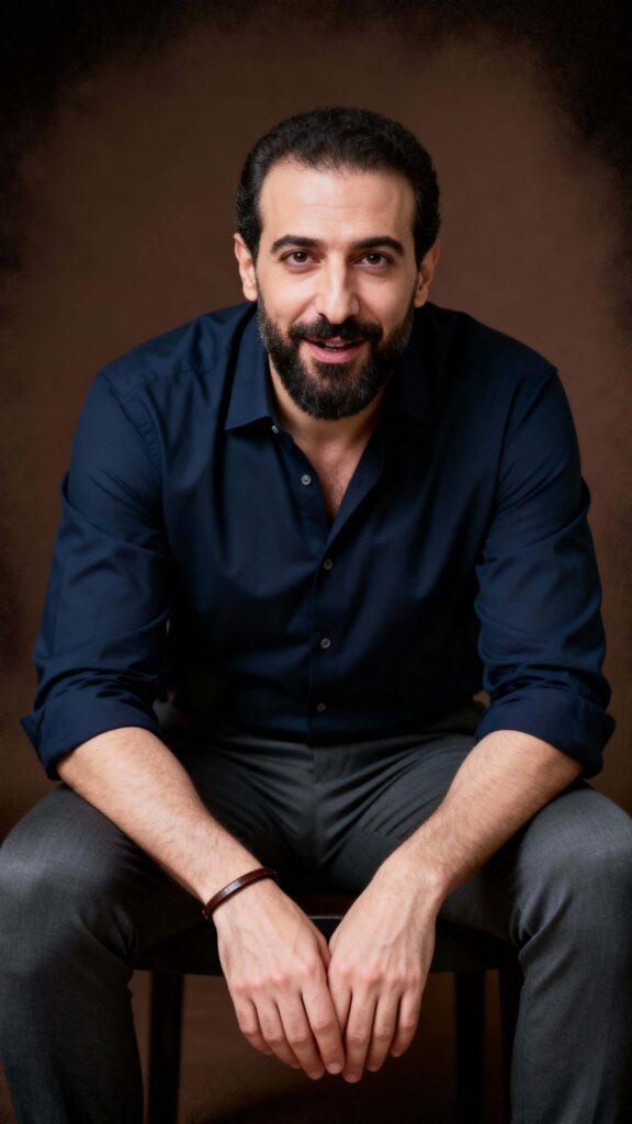 Lebanese man studio portrait, seated - Пример 1