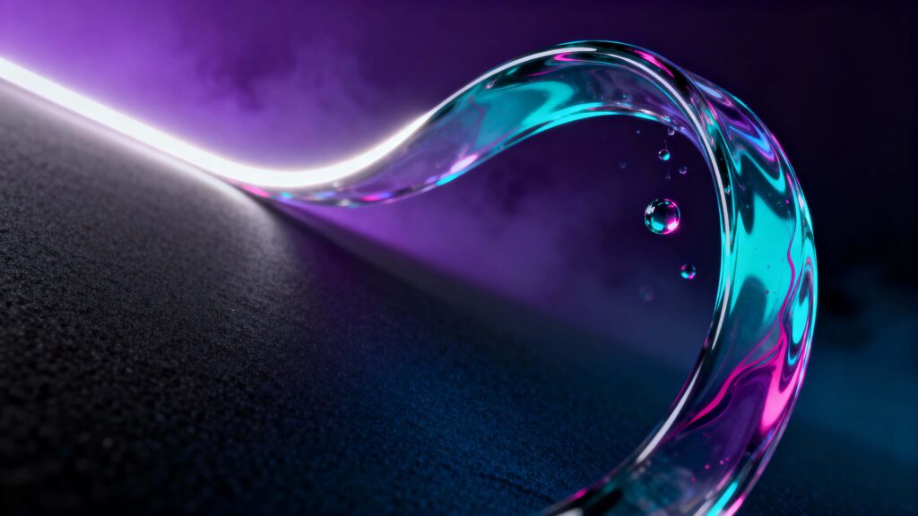 Liquid Glass Loop Over Dark Matte - Пример 1