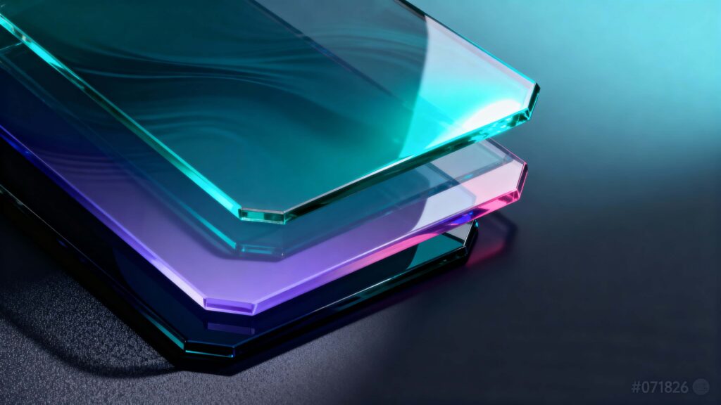Liquid glass slab stacked composition - Пример 1
