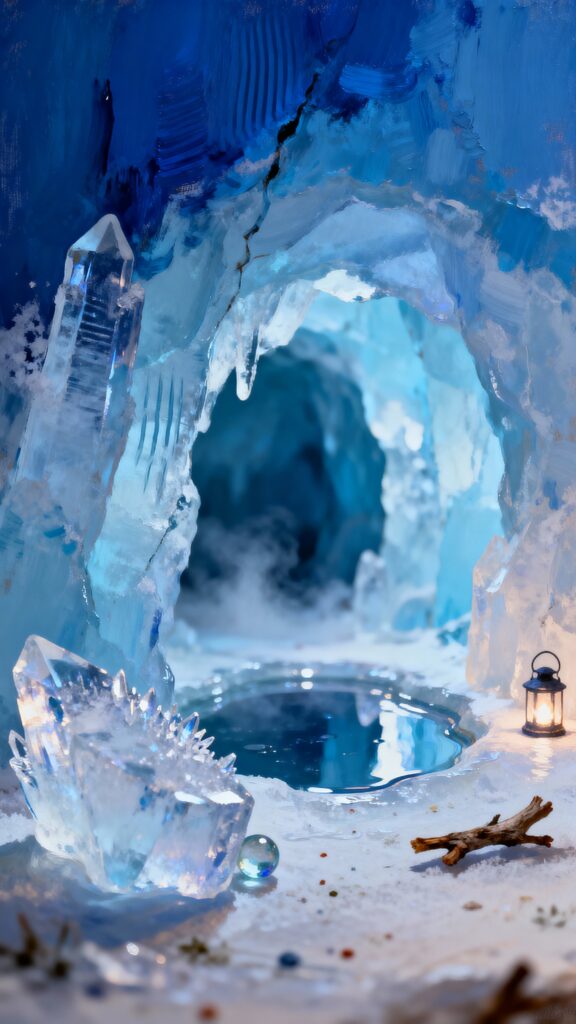 Miniature Ice Cave Vertical Scene - Пример 1