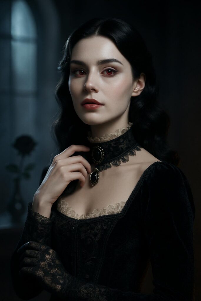 Moonlit Gothic Maiden Portrait - Пример 1