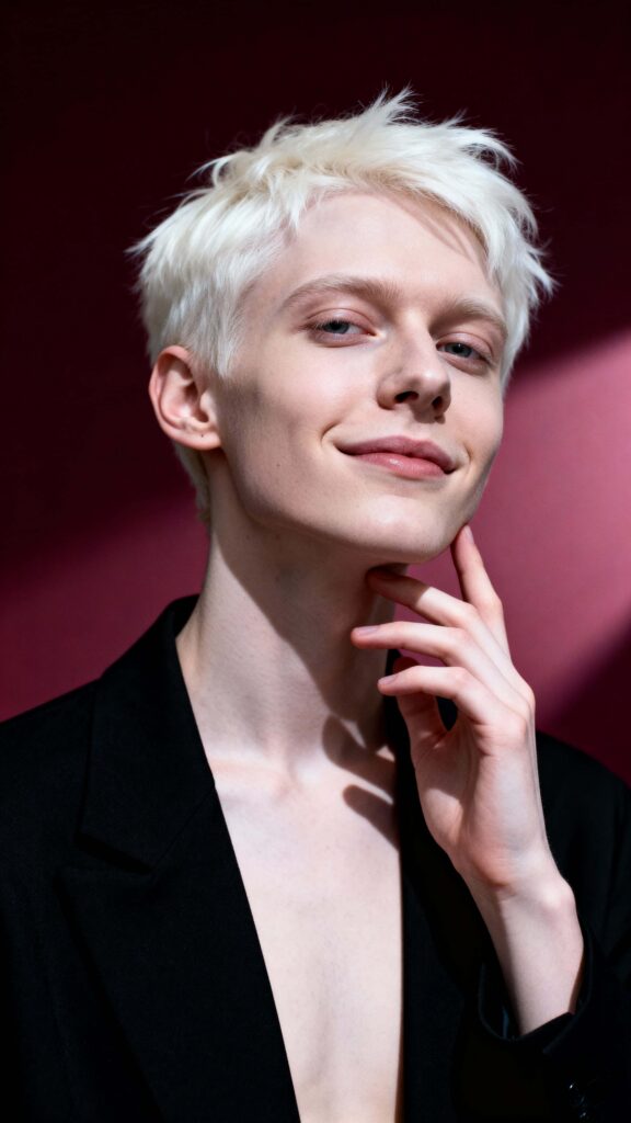 Non-binary person with albinism portrait - Пример 1