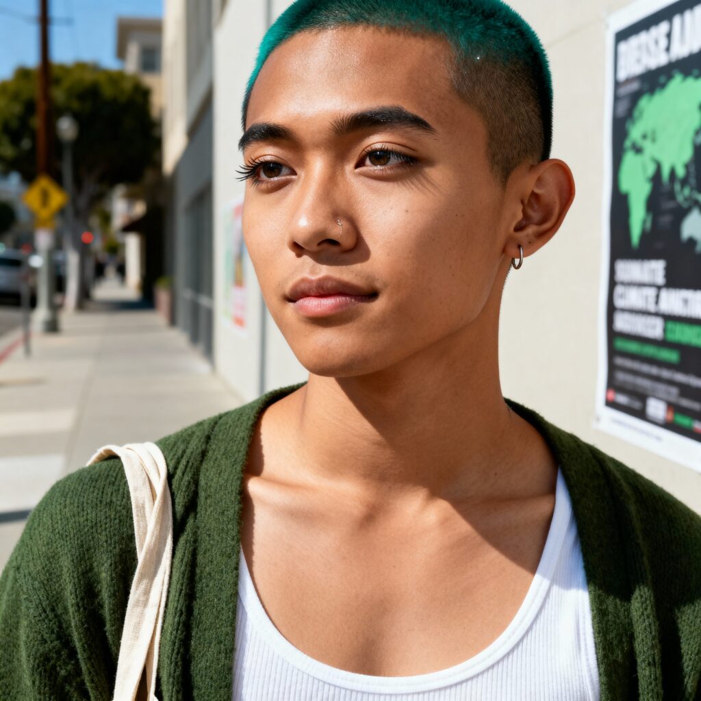 Nonbinary Vietnamese American climate organizer headshot - Пример 1